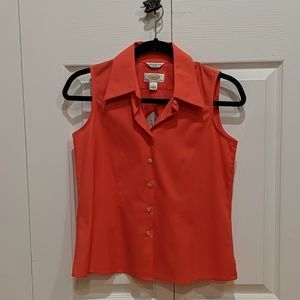 Talbot sleeveless button down shirt - wrinkle res